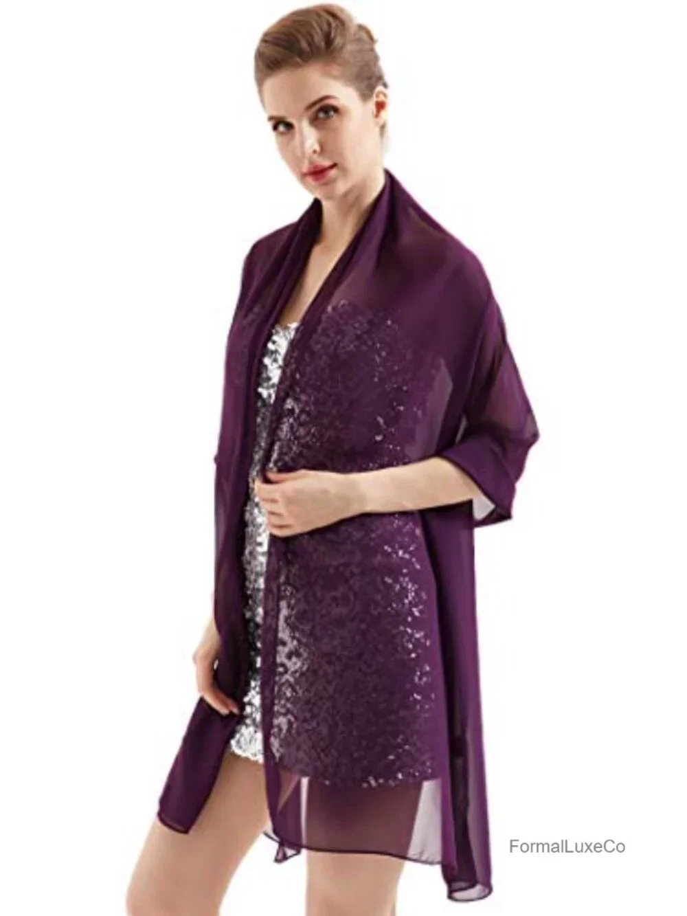 Lightweight Chiffon Fashion Scarf Wrap Shawl for Wedding Bridal